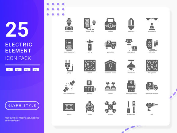 Electric Element Icon Pack: Elevate Your Design
