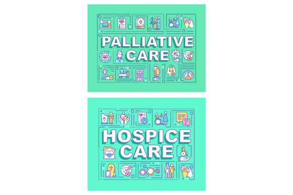Hospice Care Word Concepts Banner Set: A Visual and Informative Resource