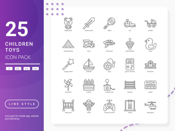 Strategic Use of the Children Toys Icon Pack for Enhanced Visual Communication