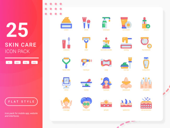 Stylish Skin Care Icon Pack for Modern Design